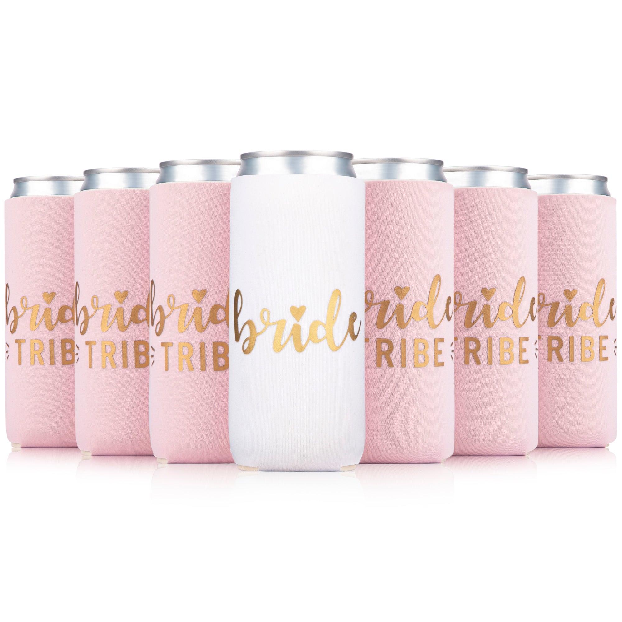 Bride Tribe Slim Bachelorette Can Coolers - 12 Pack