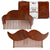 2-Piece Prazoli Men's Sandalwood Mustache, Beard & Hair Comb