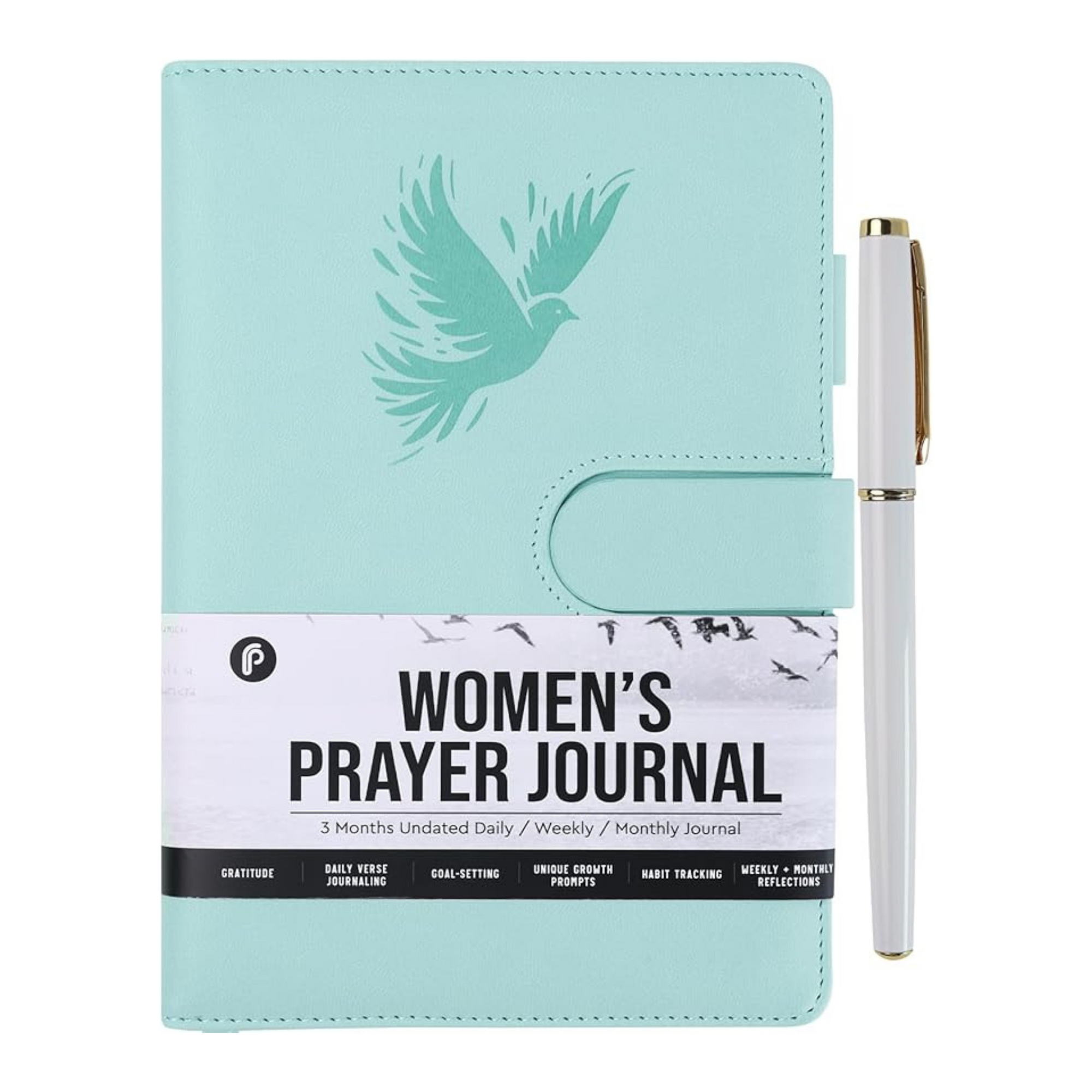 Prazoli Prayer Journal for Women - Daily Devotional Journaling Book for Woman (Blue Dove)