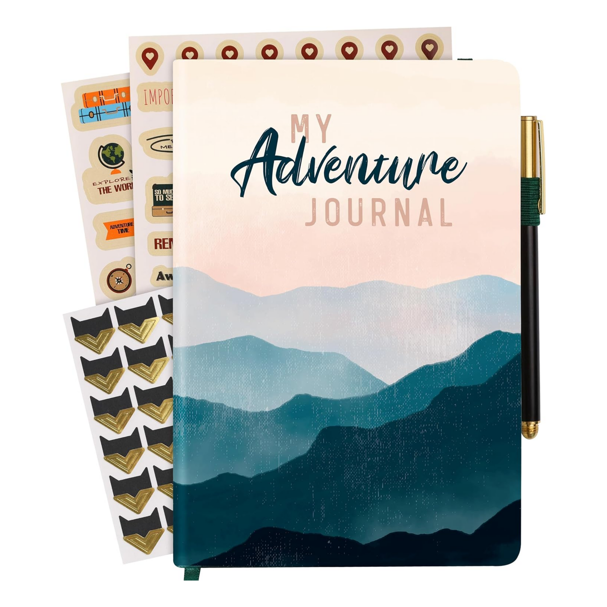 3-in-1 Travel Journal for Women - My Adventure Book, Travelers Notebook, Scrapbook & Bucket List Gifts for People Who Travel A Lot With Prompts