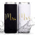 Mr and Mrs Gold Slim Can Coolers - Set of 2
