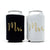 Mr and Mrs Gold Coozies - Set of 2