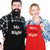 Mr Right & Mrs Always Right Red & Black Aprons - His and Hers Couples Apron Set