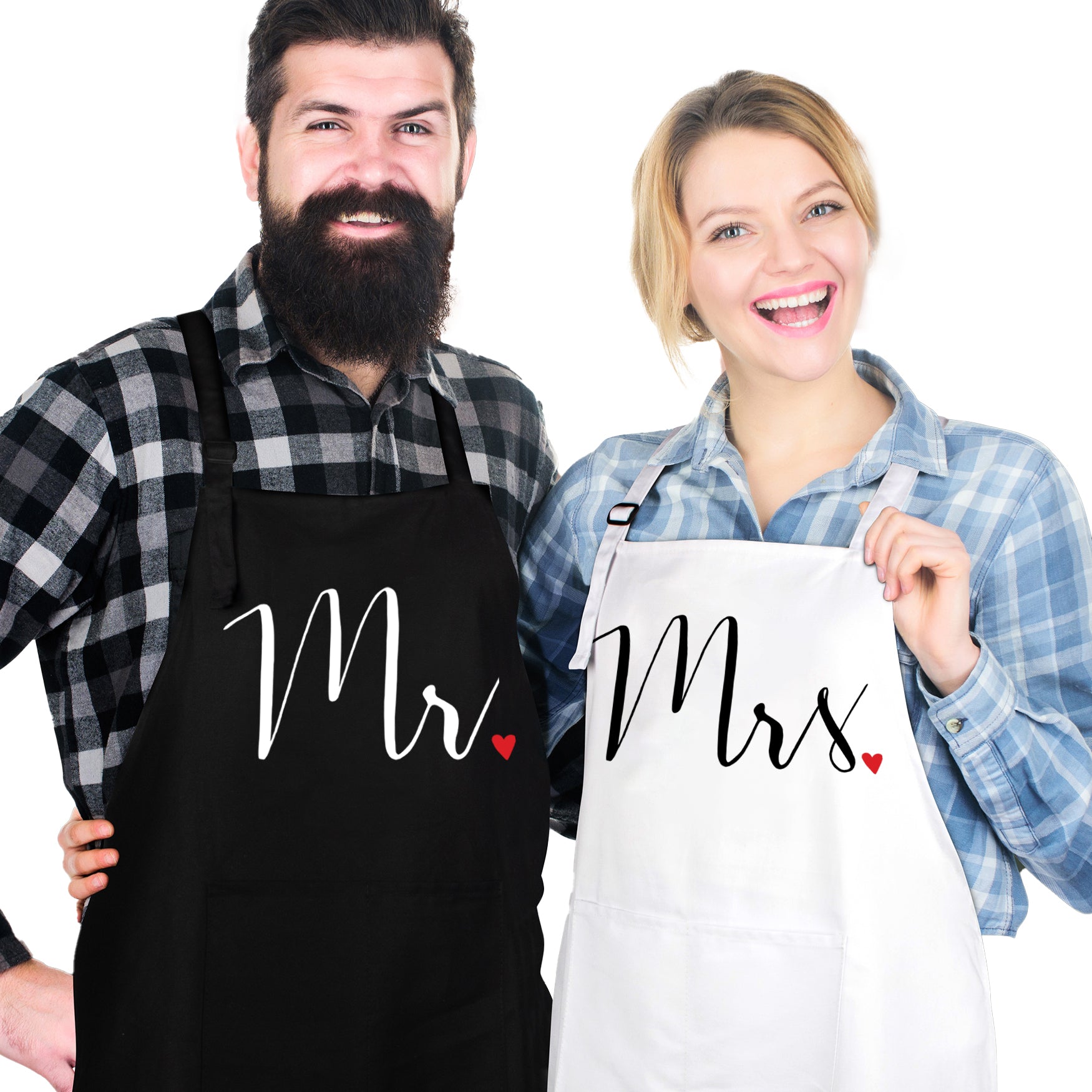 Mr & Mrs Apron Set - His and Hers Couples Aprons