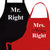 Mr Right & Mrs Always Right Red & Black Aprons - His and Hers Couples Apron Set
