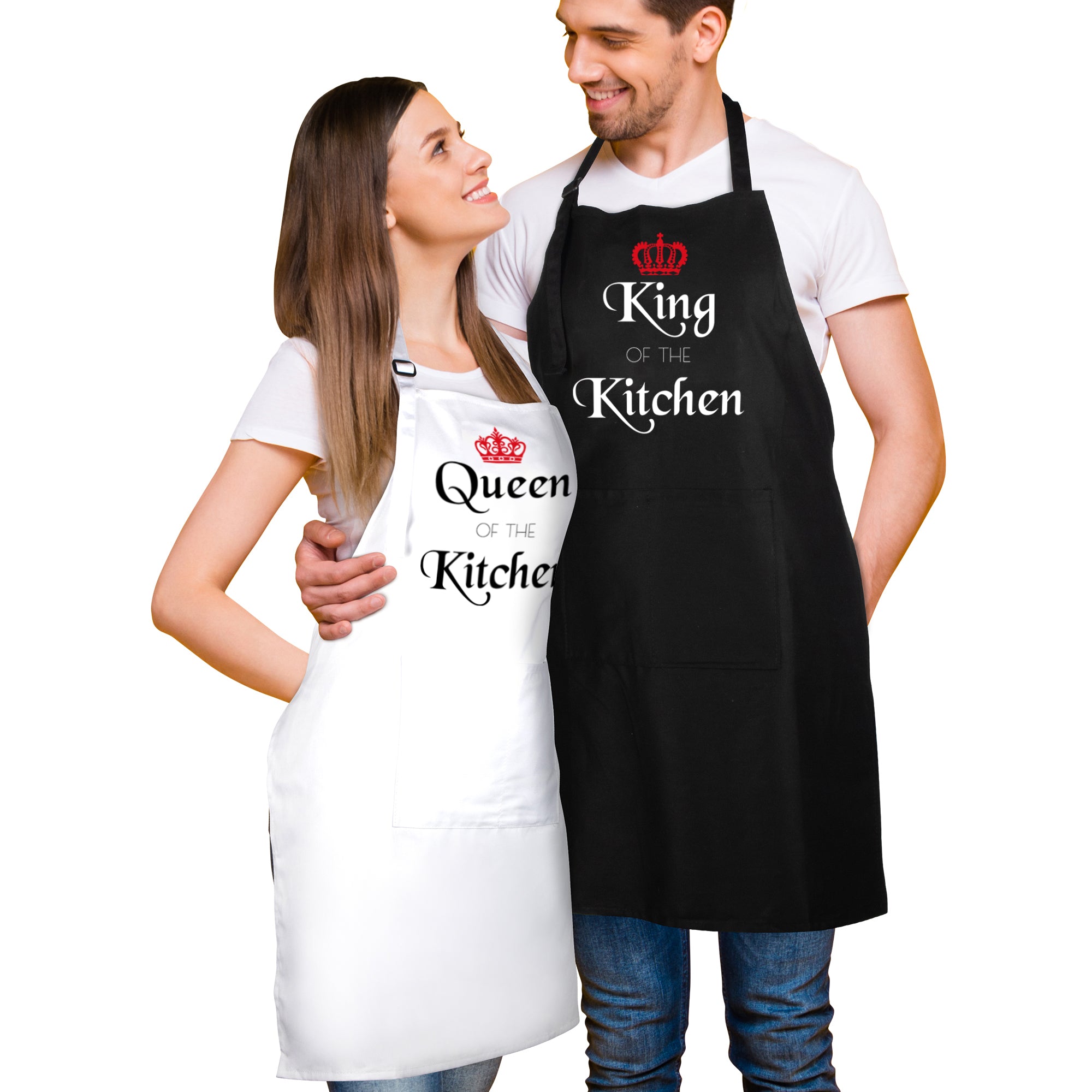 Prazoli His and Her Aprons Mr Mrs Couples Engagement Gifts, King
