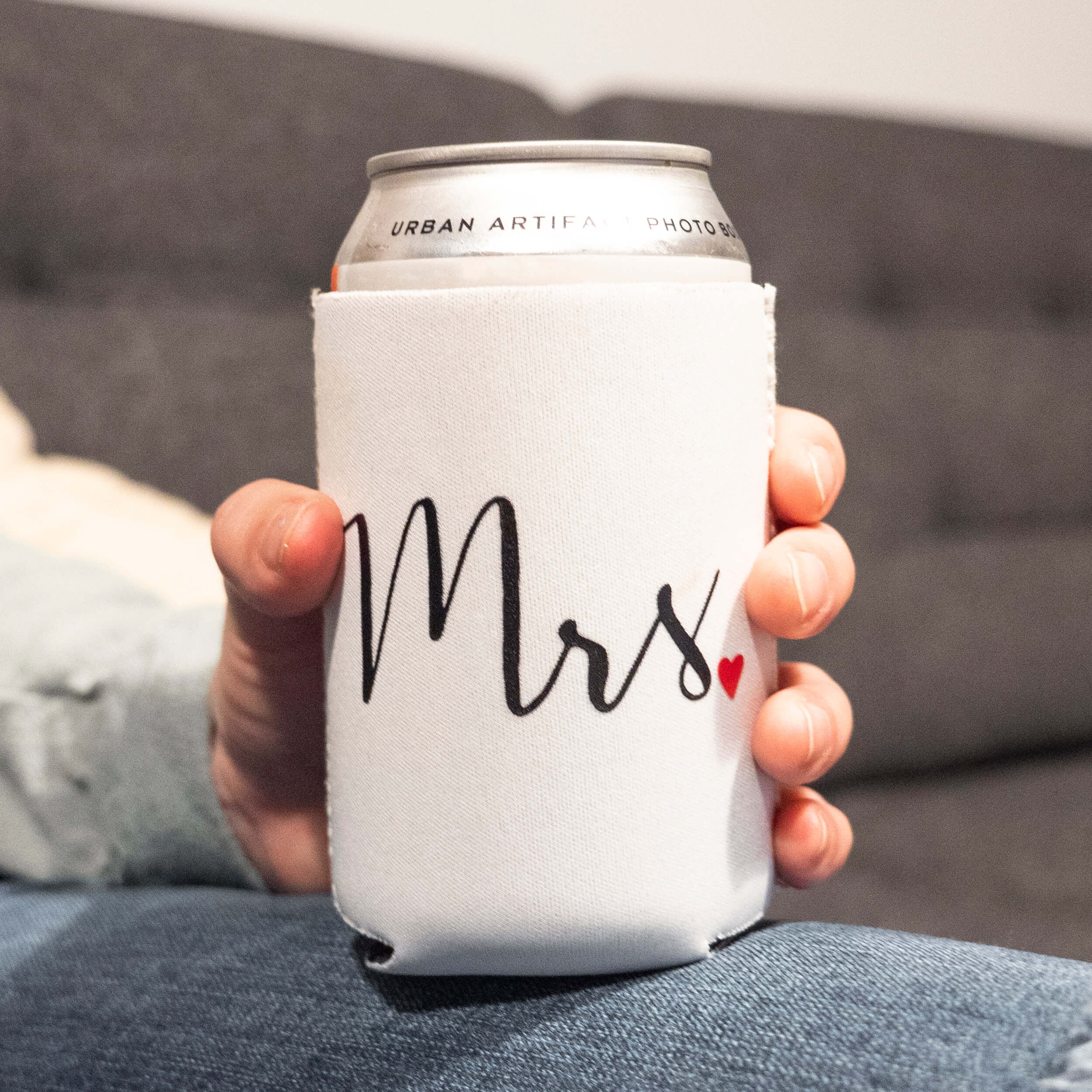Personalized Mr. and Mrs. Leather Insulated Koozie - Set of 2 – TheirBigDay