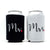Mr and Mrs Coozies - Black & White, Set of 2